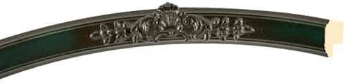 OVALCREST Oval Beveled Wall Mirror for Home Decor - Athena Style - Hunter Green - 26" x 20" Outside Dimensions