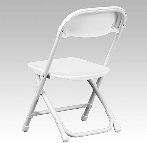 Set of 4 Plastic Kids Chairs - Blue Kids Folding Chairs with Metal Frame, Lightweight and Stackable for Camping, Beach, Classrooms, Desks, Parties & Events - Foldable Seats Indoor & Outdoor
