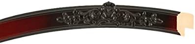 OVALCREST Oval Beveled Wall Mirror for Home Decor - Athena Style - Rosewood - 18" x 14" Outside Dimensions