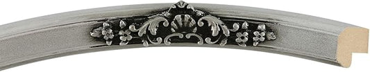 OVALCREST Oval Beveled Wall Mirror for Home Decor - Athena Style - Silver Spray - 26" x 20" Outside Dimensions