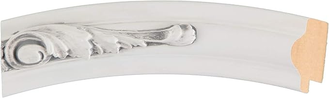 OVALCREST Oval Beveled Wall Mirror for Home Decor - Florence Style - Linen White - 44" x 34"