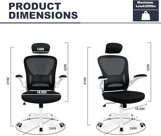 6 Pack Office Chair Ergonomic Desk Chair Comfort Adjustable Height with Wheels,Lumbar Support Mesh Swivel Computer Home Office Chair,Conference Room Chairs