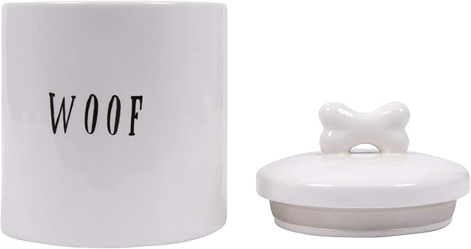 Creative Co-Op Woof Jar with Bone Handle on Lid (Pack of 4)