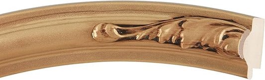 OVALCREST Oval Beveled Wall Mirror for Home Decor - Florence Style - Gold Spray - 44" x 34"