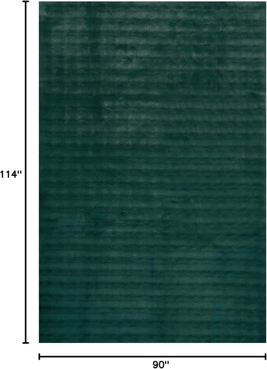 nuLOOM Jeni Checkered 7'6" x 9'6" Machine Washable Area Rug for Living Room Bedroom Dining Room Kitchen, Hunter Green