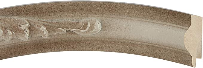 OVALCREST Oval Beveled Wall Mirror for Home Decor - Florence Style - Taupe - 32" x 26"