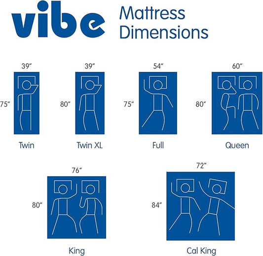 Vibe Gel Memory Foam Mattress, 12-Inch CertiPUR-US Certified Bed-in-a-Box, Full, White