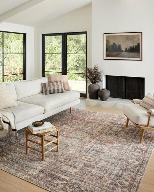Loloi Amber Lewis Georgie Collection GER-06 Bordeaux/Antique 2'-0" x 5'-0", .19" Pile Height, Accent Rug