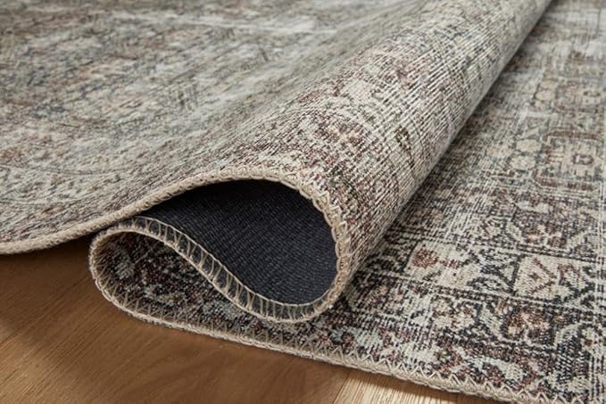 Loloi Amber Lewis Georgie Collection GER-10 Moss/Bark 18" x 18", .19" Pile Height, Sample Rug