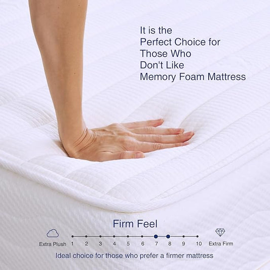 Sunrising Bedding 8" Natural Latex Twin XL Mattress, Individually Encased Pocket Coil, Firm, Supportive, Naturally Cooling, Organic Mattress, 120-Night Free Trial, 20-Year Warranty