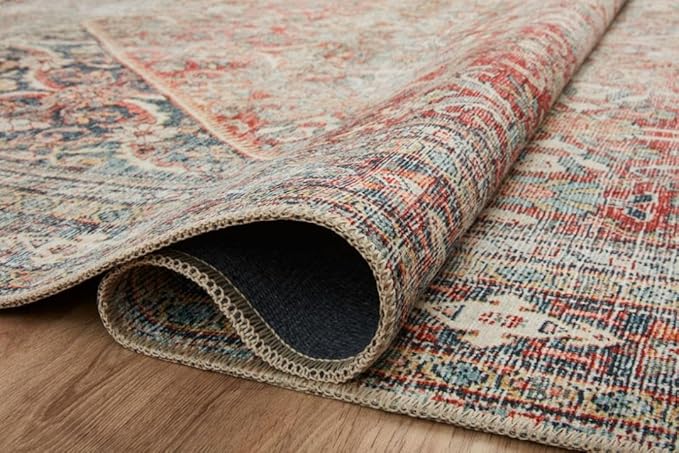Loloi Amber Lewis Georgie Collection GER-01 Red/Navy 10'-0" x 14'-0", .19" Pile Height, Area Rug