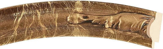 OVALCREST Oval Beveled Wall Mirror for Home Decor - Florence Style - Champagne Gold - 44" x 34"