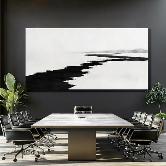 SDYA Simple Decorative Pictures Modern Home Decor 58x29 Abstract Wall Art for Living Room Kitchen Artwork Black Photo Prints