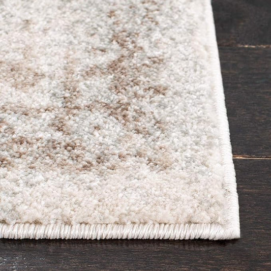 SAFAVIEH Evoke Collection 2'2" x 7' Ivory / Taupe EVK256E Oriental Distressed Non-Shedding Living Room Entryway Foyer Hallway Bedroom Runner Rug