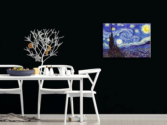 Wieco Art Starry Night Abstract Canvas Prints Wall Art of Van Gogh Famous Artwork Modern Gallery Wrapped Classic Sky Star Pictures Artwork for Living Room Home Office Decorations