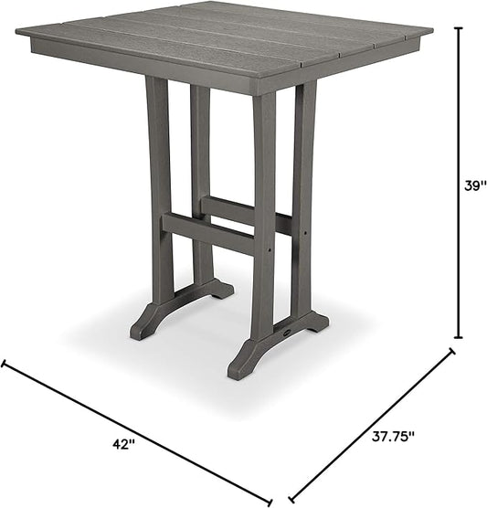 POLYWOOD® Bar Table, Slate Grey
