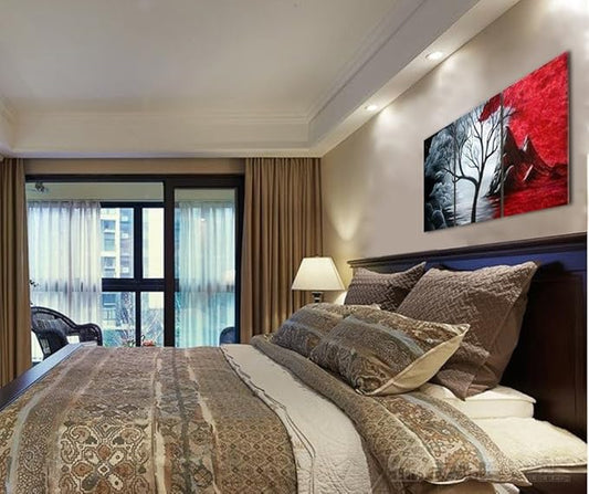 Wieco Art Canvas Wall Art Abstract Pictures for Wall Decor Canvas Prints of Abstract Paintings for Living Room Decor 3 Panels Artwork Sets for Home Decor Office Decorations