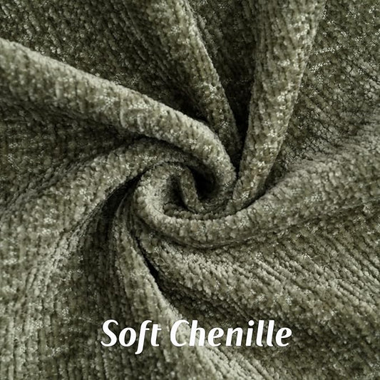 FUTEI Sage Green Chenille Throw Pillow Covers 12x20 Inch Set of 2,Soft Cozy Bound Edge Design Lumbar Pillow Cases,Home Decor for Couch Bed Living Room