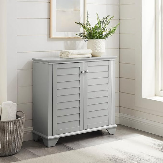 Crosley Furniture Lydia Accent Storage Cabinet, Bar, Buffet for Kitchen, Living Room, or Entryway, Gray
