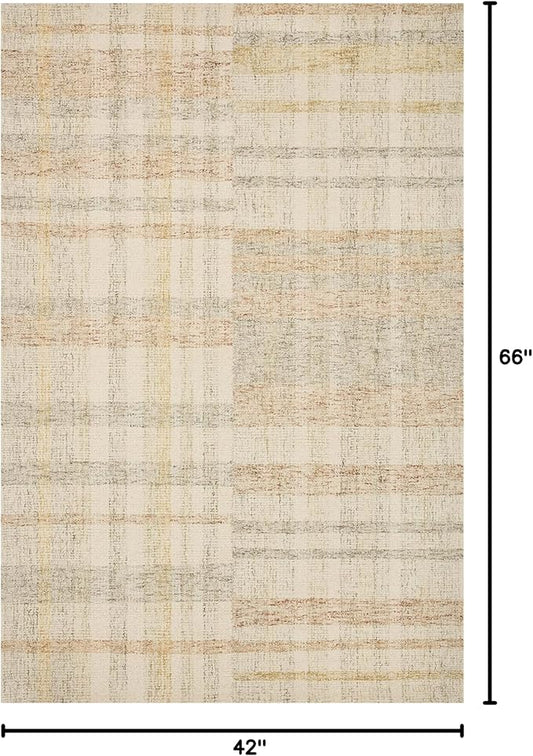 Loloi Chris Loves Julia Chris Collection CHR-04 Natural/Multi 3'-6'' x 5'-6'', .50" Pile Height, Accent Rug