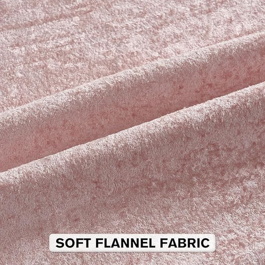 FUTEI Pink Flannel Throw Pillow Covers 16x16 Inch Set of 2,Soft Dimensional Textured Cushion Cases,Modern Home Decor for Couch Living Room