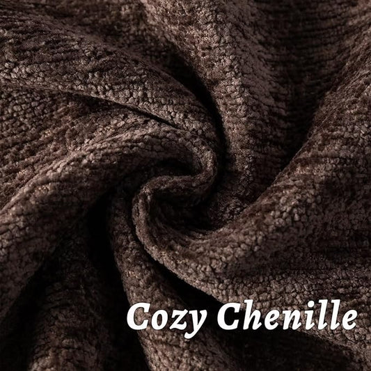Brown Decorative Throw Pillow Covers 16x16 Inch Set of 2 Cozy Soild Chenille Cushion Cases Soft Textured Square Couch Pillows Cover Boho Accent Farmhouse Pillowcases for Sofa Bed