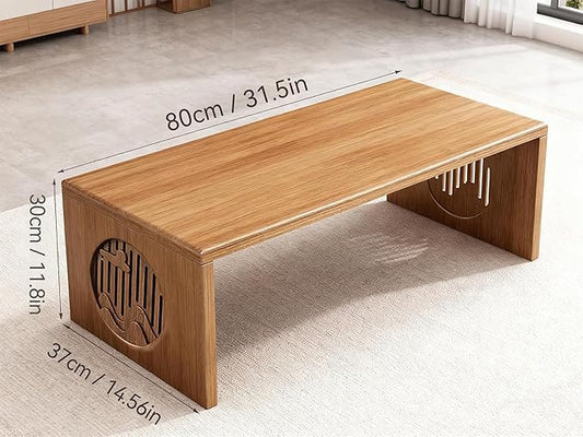 Japanese Folding Coffee Table, Low Coffee Table for Sitting on The Floor, Japanese Floor Table No Assembly Small Coffee Tables for Living Room Tatami Tea Room Dining Bedroom 31.5 Inch