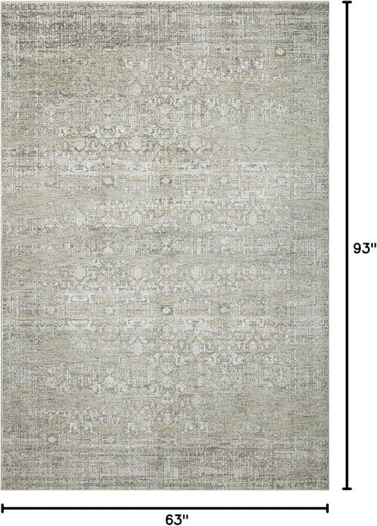 Loloi Amber Lewis Honora Collection HON-04 Grey/Beige 5'-3" x 7'-9" Area Rug