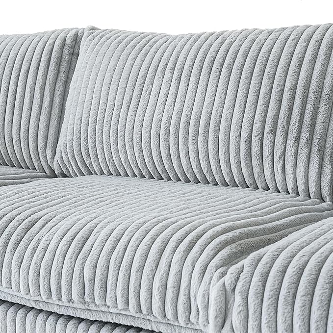 Modular Sectional Couches for Living Room, 157.48" Oversized Cloud Couch, 4 Deep Seat Comfy Modular Sofa for Home, Plush Sofa Cushion Covers Removable, Gray