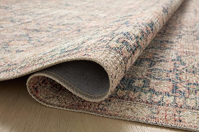 Loloi Angela Rose Aubrey Collection AUB-01 Navy/Multi 5'-0" x 7'-0", .19" Pile Height, Area Rug