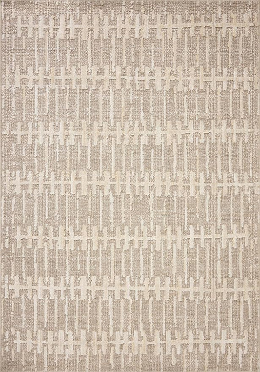 Loloi Amber Lewis Bexley Collection BEX-02 Taupe/Natural 4'-0" x 6'-0" Accent Rug Neutral, Textured, Living, Bedroom, Dining, Carpet