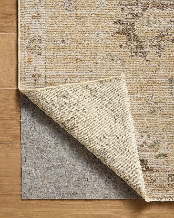 Loloi Magnolia Home by Joanna Gaines Pace Collection PAC-05 Apricot/Multi 7'-8" x 7'-8" Round Area Rug