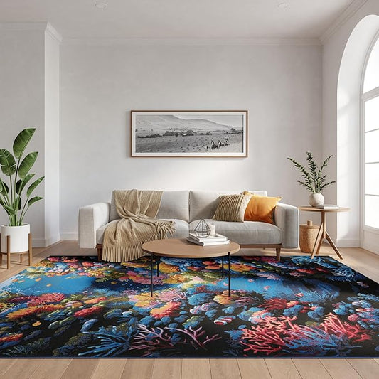 Nourison Home Color Splash Multicolor 9'10" x 13'2" Area Rug - Easy Clean, Non Shedding, Bed Room, Living Room, Dining Room, Kitchen (10' x 13')