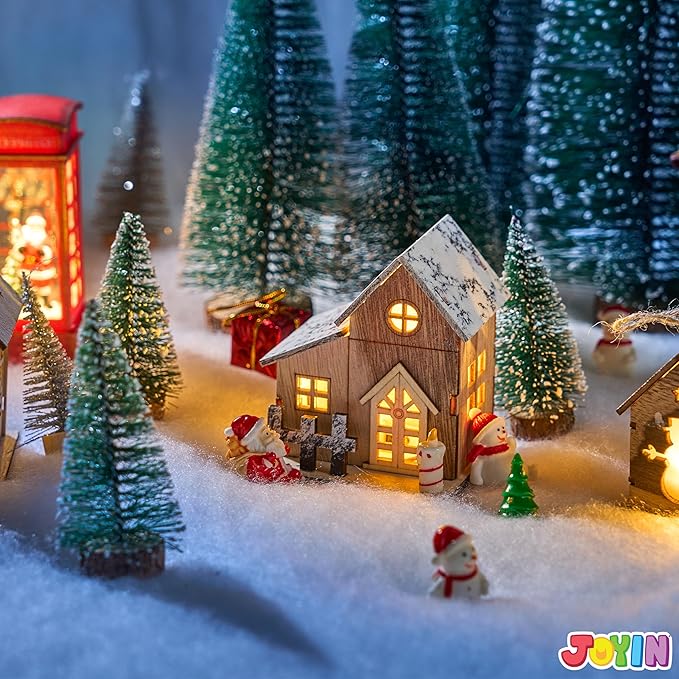 JOYIN Christmas Snow Blanket Roll (3x8 Ft,3 Pcs) for Christmas Decorations, Village Displays, Under The Xmas Tree-Thick White Soft and Fake Snow Cover for Holiday Decor and Winter Displays