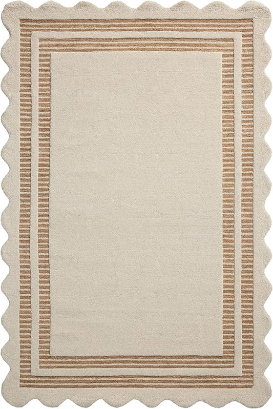 Loloi Chris Loves Julia Scottie Collection SCO-01 Ivory/Rust 7'-9" x 9'-9", .87" Pile Height, Area Rug