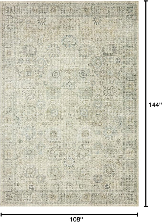 Loloi Skye Collection SKY-14 Natural/Sage 9'-0" x 12'-0" Area Rug