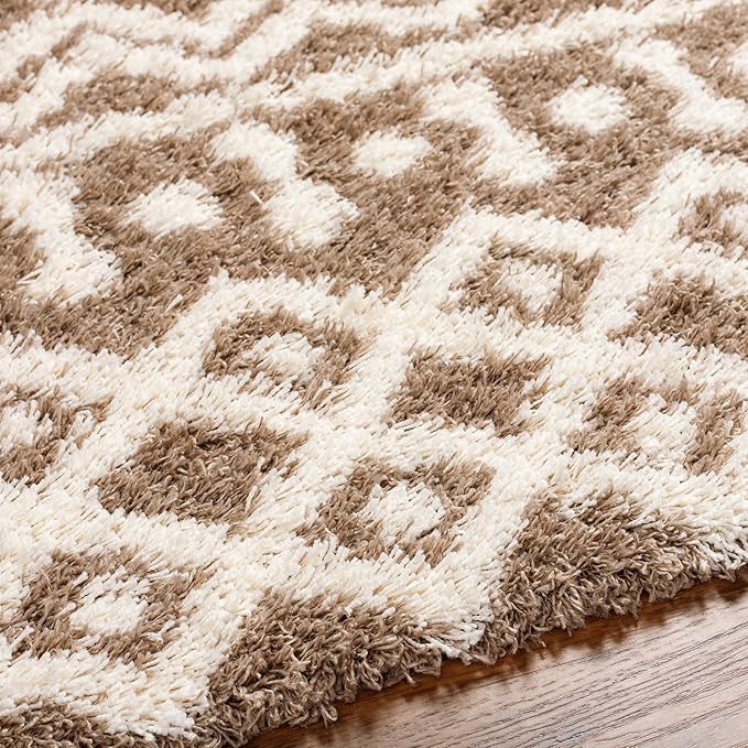 Livabliss Hapsburg Moroccan Shag Area Rug,7'10" x 10'3",Medium Brown