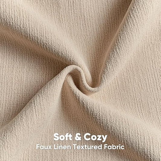 FUTEI Dusky Pink Chenille Decorative Throw Pillow Covers 26x26 Inch Set of 2,Soft Cozy Faux Linen Textured Euro Pillow Shams,Farmhouse Home Decor for Couch Living Room