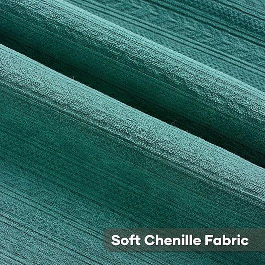 FUTEI Teal Decorative Throw Pillow Covers 20x20 Inch Set of 2,Soft Cozy Wheat Ear Striped Patterns Cushion Cases,Modern Home Decor for Couch Bed Living Room