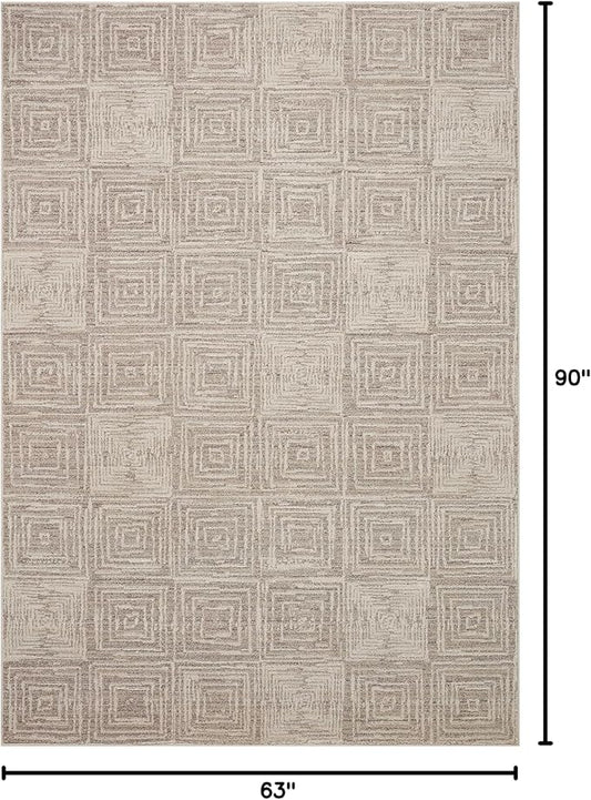 Loloi Darby Collection DAR-05 Beige/Grey 5'-3" x 7'-6" Area Rug