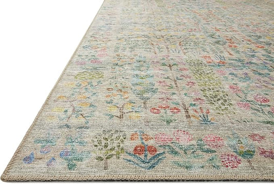 Loloi Rifle Paper Co. Maison Collection MAO-07 Khaki 5'-0" x 7'-6", .19" Pile Height, Area Rug