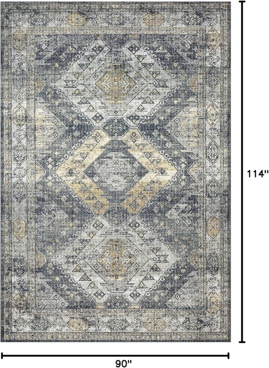 Loloi II Skye Collection SKY-09 Graphite/Silver 7'-6" x 9'-6" Area Rug