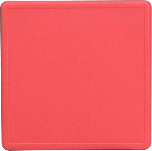 Flash Furniture Wren 24'' Square Red Plastic Height Adjustable Activity Table