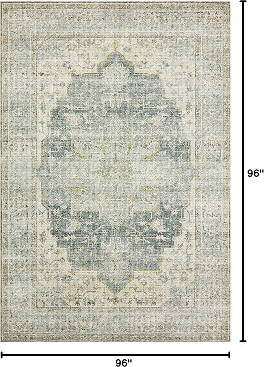 Loloi Skye Collection SKY-12 Charcoal/Dove 8'-0" x 8'-0" Round Area Rug