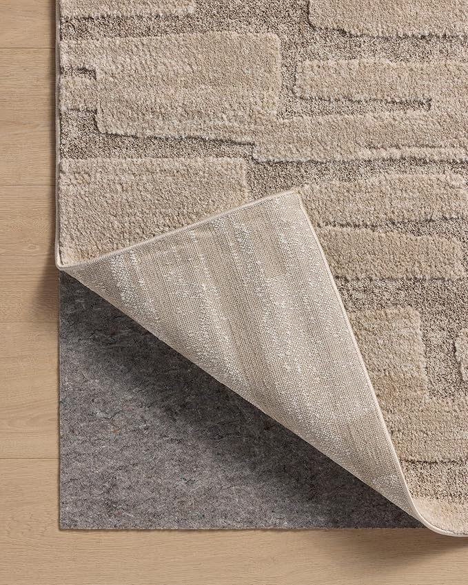 Loloi Amber Lewis Monty Collection MOT-04 Taupe/Beige 5'-3" x 7'-6", .50" Pile Height, Accent Rug