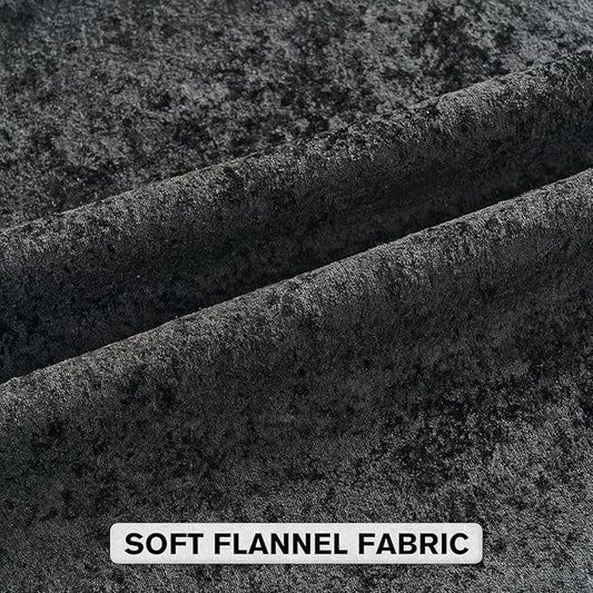 FUTEI Black Flannel Throw Pillow Covers 26x26 Inch Set of 2,Soft Dimensional Textured Euro Pillow Shams,Modern Home Decor for Couch Living Room