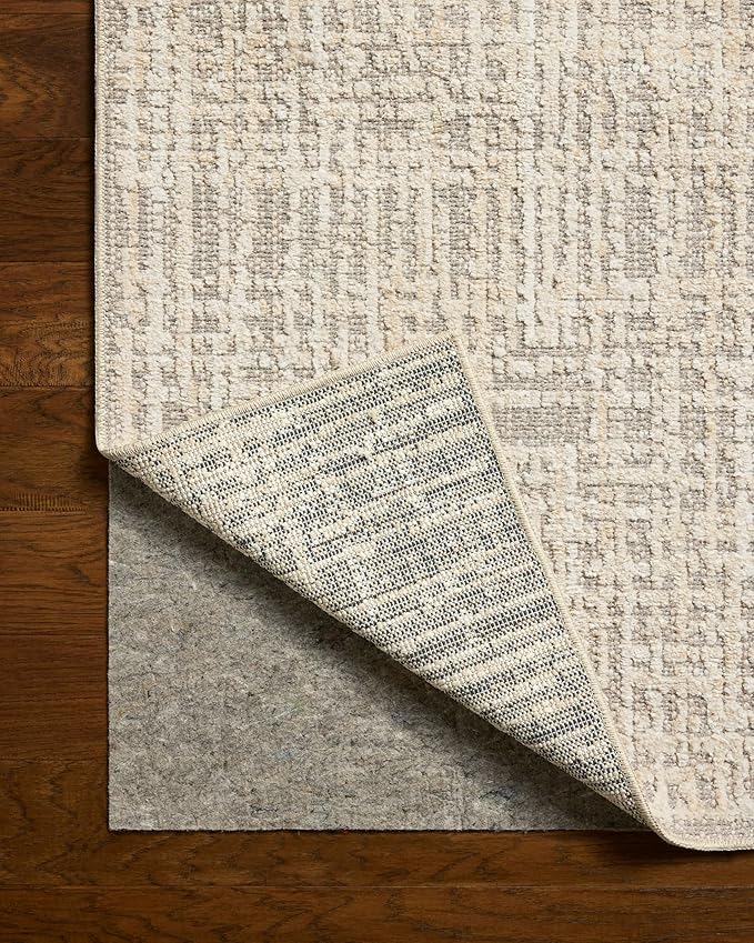 Loloi Amber Lewis Bexley Collection BEX-07 Natural/Dove 6'-6" x 9'-3" Area Rug Neutral, Textured, Living, Bedroom, Dining, Carpet