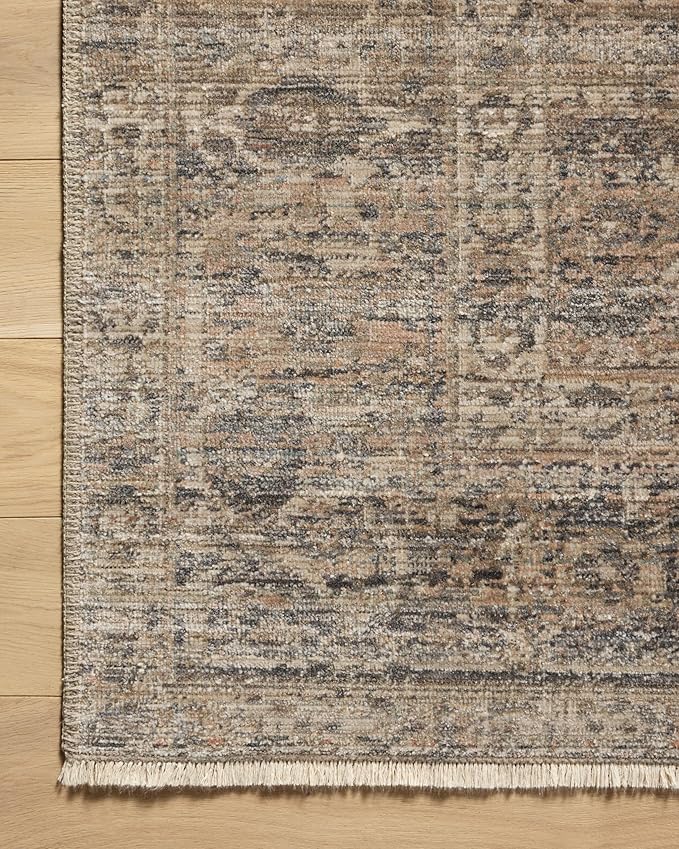 Loloi Amber Lewis Molly Collection MOL-04 Navy/Blush 11'-6" x 15'-6" Low Pile Area Rug