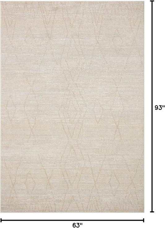 Loloi Kamala Collection KAM-03 Natural/Mist 5'-3" x 7'-9" Area Rug