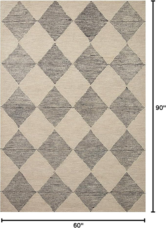 Loloi Chris Loves Julia Francis Collection FRA-01 Beige/Charcoal 5'-0" x 7'-6" Area Rug